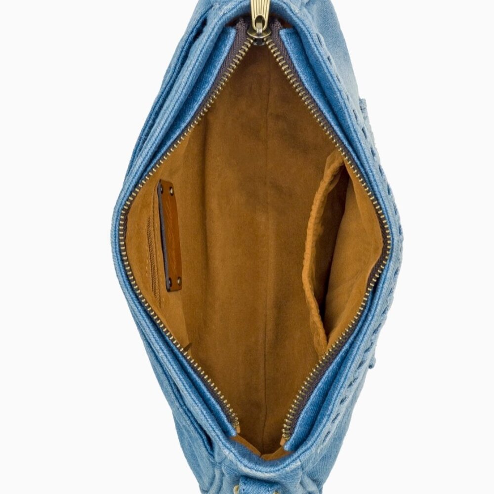Patricia Nash Nova "Lacing Denim" Crossbody - NWT - Picture 4 of 7